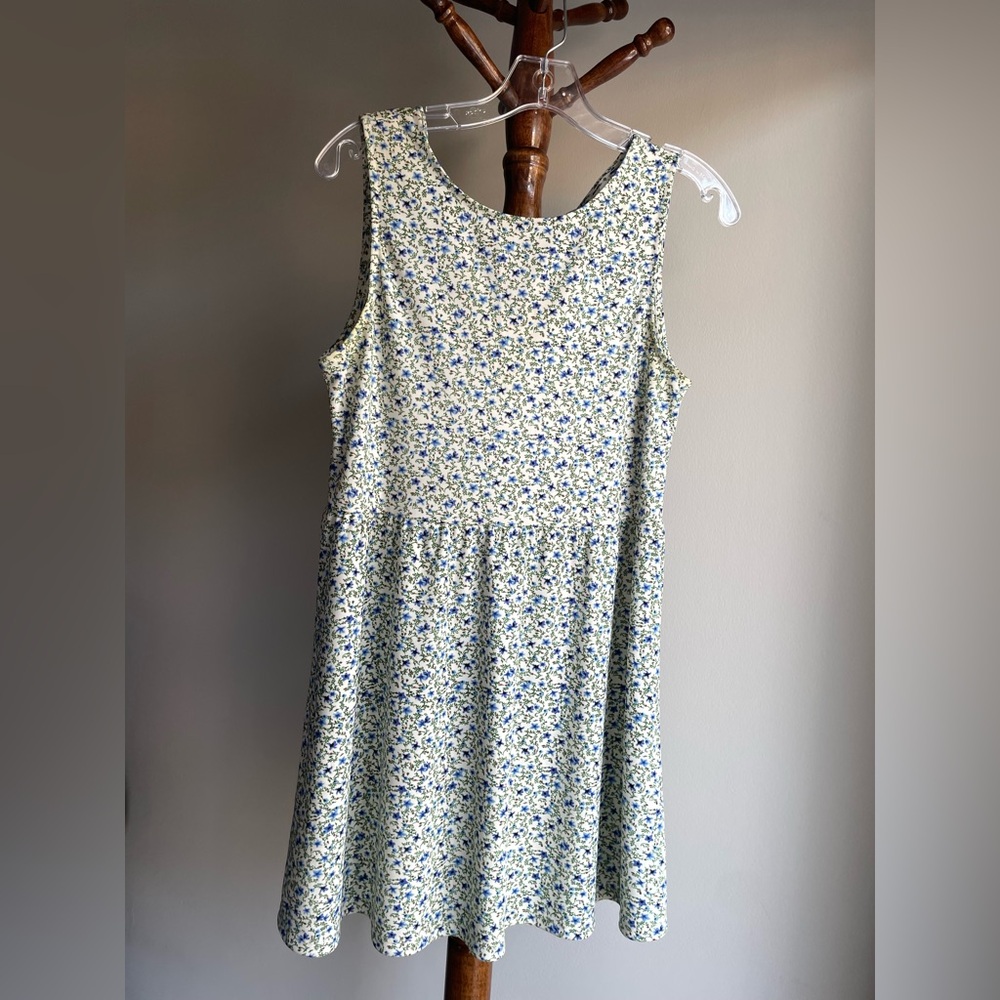 H&M Blue ,Green and White Floral Dress